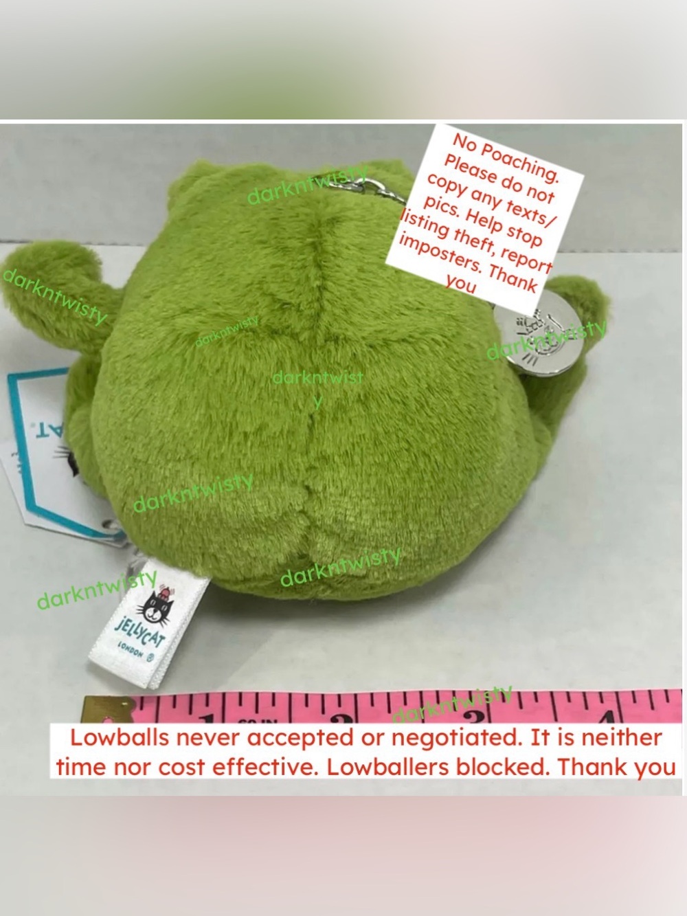 Jellycat Ricky Rain Frog Bag Charm BNWT*** - Picture 2 of 6